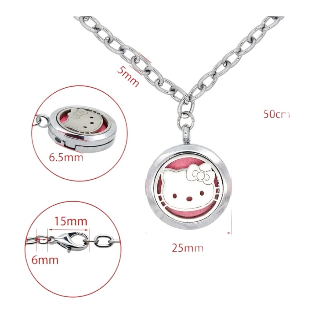 Sanrio My Melody Titanium Steel Hollow Aromatherapy Diffuser Pendant Neckla… - Picture 3 of 4